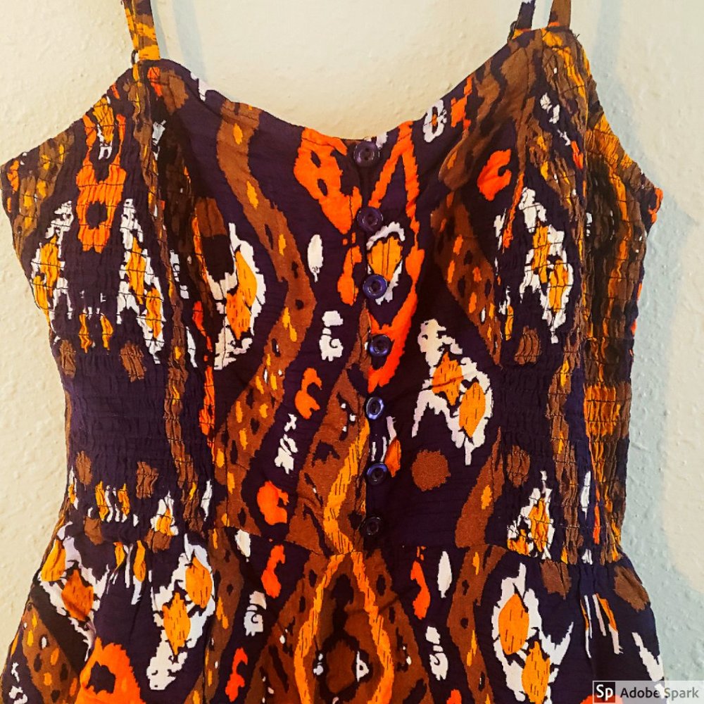 Wet Seal Tribal Print Camisole Button Front Top - Picture 2 of 8